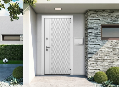 Входная дверь MRC-2111 белый RAL 9003 2 замка