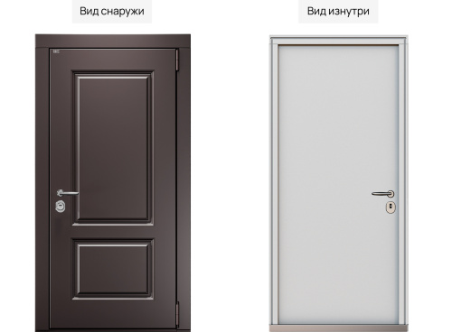 Входная дверь MRC-1410 коричневый RAL 8019 фото 2