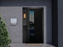 Входная дверь MRC-8627 черный RAL 9005 2 замка