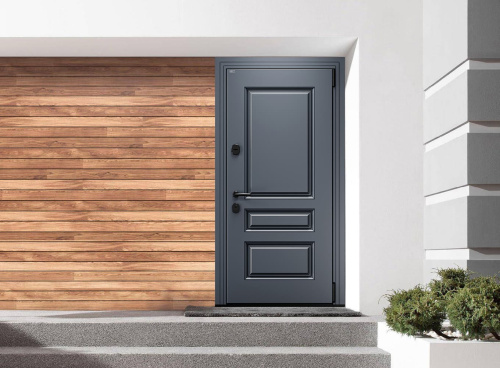 Входная дверь MRC-7424 серый RAL 7024 2 замка