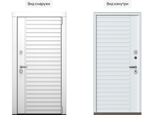 Входная дверь MRC-7111 белый RAL 9003 2 замка фото 2