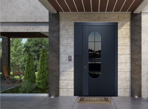 Входная дверь MRC-7225 серый RAL 7024 скрытые петли