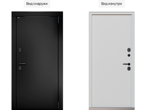 Входная дверь MRC-0047 черный RAL 9005 2 замка фото 2