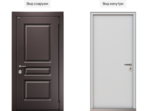 Входная дверь MRC-1610 коричневый RAL 8019 фото 2