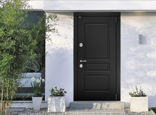 Входная дверь MRC-0430 черный RAL 9005 2 замка