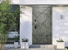 Входная дверь MRC-2515 бетон лофт графит LS 936-2 2 замка скрытые петли