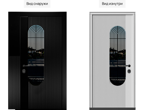 Входная дверь MRC-7229 черный RAL 9005 скрытые петли фото 2