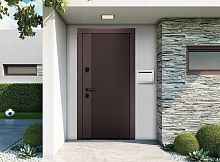 Входная дверь MRC-8016 коричневый RAL 8019 2 замка скрытые петли