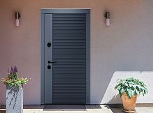 Входная дверь MRC-10421 серый RAL 7024 2 замка скрытые петли