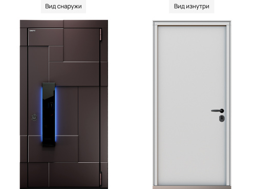 Входная дверь MRC-0728 рейлинг коричневый RAL 8019 фото 2