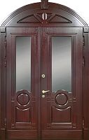 Входная дверь с МДФ, стеклом и арочной фрамугой Marcy MRC-267
