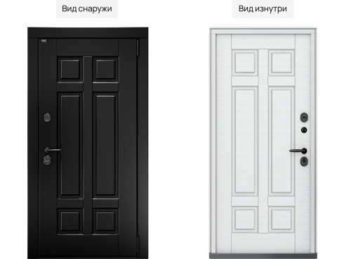 Входная дверь MRC-1526 черный RAL 9005 2 замка фото 2