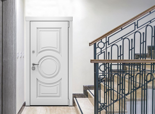 Входная дверь MRC-3211 белый RAL 9003 2 замка