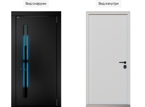 Входная дверь MRC-0039 рейлинг черный RAL 9005 фото 2