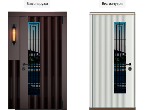 Входная дверь MRC-8618 коричневый RAL 8019 фото 2