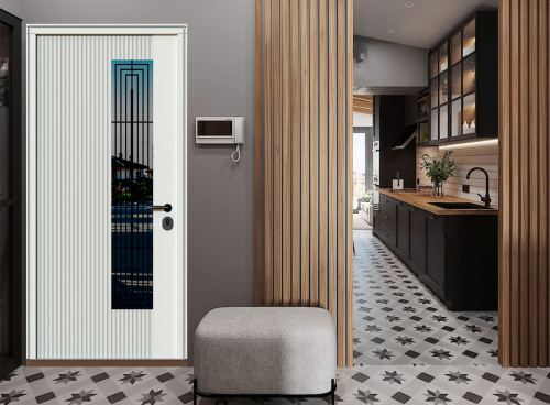 Входная дверь MRC-8629 черный RAL 9005 скрытые петли фото 3