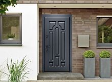 Входная дверь MRC-1721 серый RAL 7024 2 замка скрытые петли