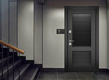 Входная дверь MRC-6911 черный RAL 9005 2 замка