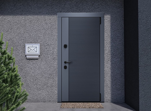 Входная дверь MRC-10420 серый RAL 7024 2 замка