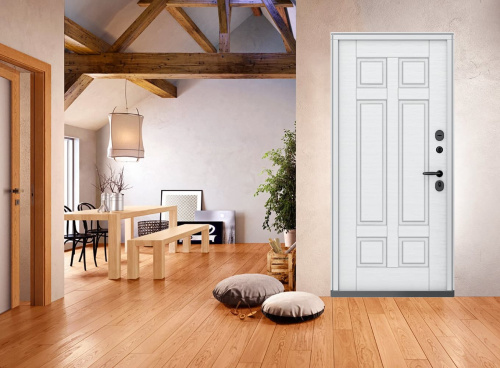 Входная дверь MRC-1526 черный RAL 9005 2 замка фото 3