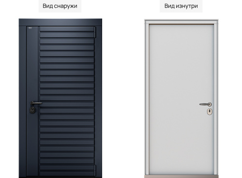 Входная дверь MRC-7119 серый RAL 7024 фото 2