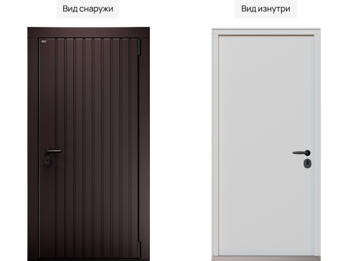 Входная дверь MRC-5016 коричневый RAL 8019 фото 2