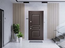 Входная дверь MRC-1612 коричневый RAL 8019 2 замка скрытые петли