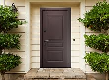Входная дверь MRC-0419 коричневый RAL 8019 2 замка скрытые петли