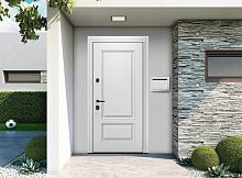 Входная дверь MRC-7512 белый RAL 9003 2 замка скрытые петли