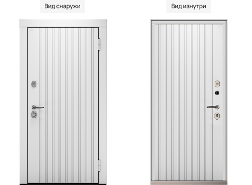 Входная дверь MRC-5011 белый RAL 9003 2 замка фото 2