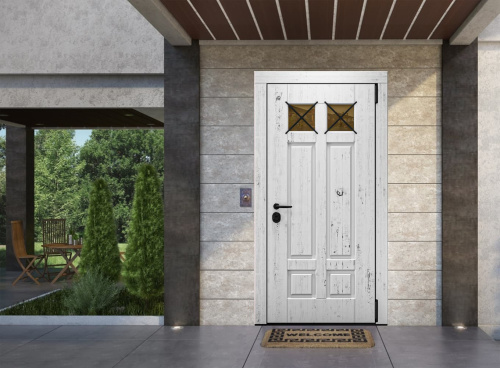 Входная дверь MRC-8714 белый лофт