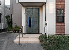 Входная дверь MRC-0727 рейлинг бетон лофт графит LS 936-2