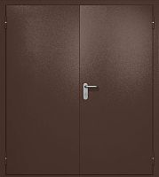 Двупольная противопожарная дверь EI-60 коричневая RAL 8017 ДМП-02-794