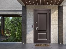 Входная дверь MRC-1411 коричневый RAL 8019 2 замка