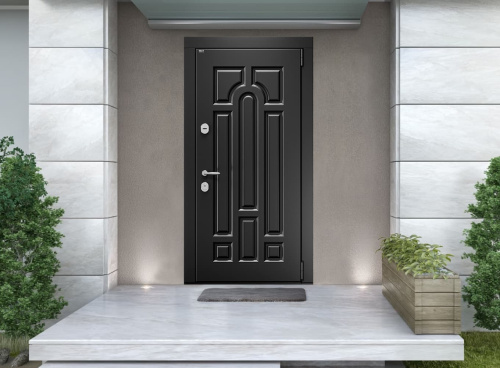 Входная дверь MRC-1723 черный RAL 9005 2 замка