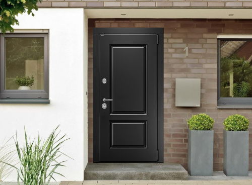 Входная дверь MRC-1426 черный RAL 9005 2 замка