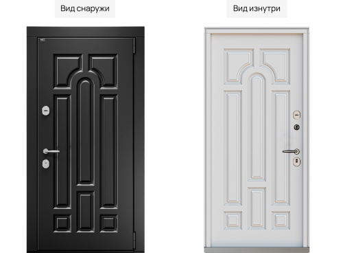Входная дверь MRC-1723 черный RAL 9005 2 замка фото 2