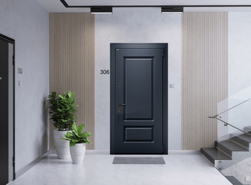 Входная дверь MRC-7524 серый RAL 7024 2 замка