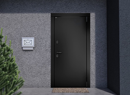 Входная дверь MRC-0047 черный RAL 9005 2 замка