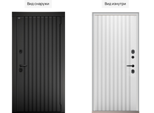 Входная дверь MRC-5023 черный RAL 9005 2 замка фото 2