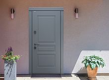 Входная дверь MRC-0425 серый RAL 7024 2 замка скрытые петли