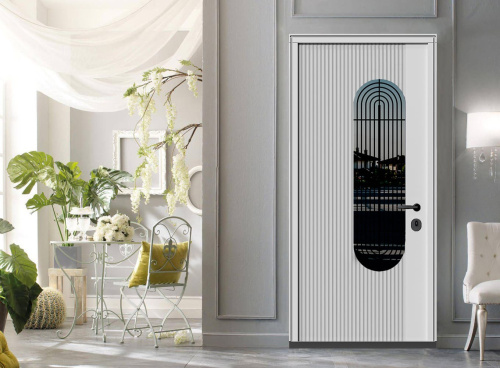 Входная дверь MRC-7225 серый RAL 7024 скрытые петли фото 3