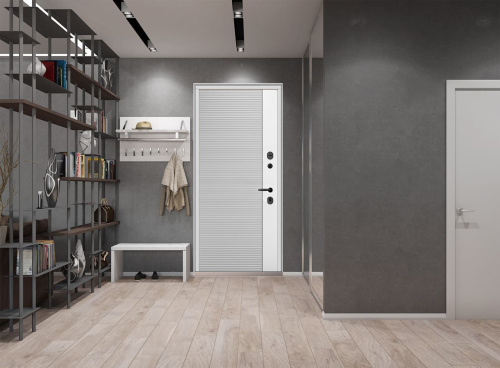 Входная дверь MRC-10420 серый RAL 7024 2 замка фото 3