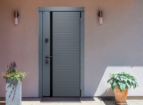 Входная дверь MRC-3024 серый RAL 7024 2 замка