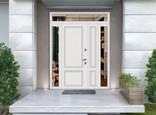 Входная дверь MRC-7513 белый RAL 9003 размер 2700x1800