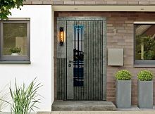 Входная дверь MRC-8617 бетон лофт графит LS 936-2 скрытые петли