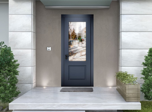 Входная дверь MRC-10511 серый RAL 7024 скрытые петли