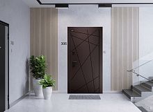 Входная дверь MRC-2518 коричневый RAL 8019 2 замка скрытые петли