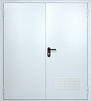 Двупольная техническая дверь RAL 7035 серая, вентиляция ДТ-02-325