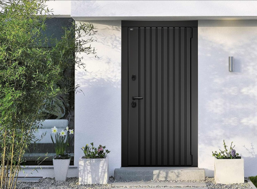 Входная дверь MRC-5023 черный RAL 9005 2 замка